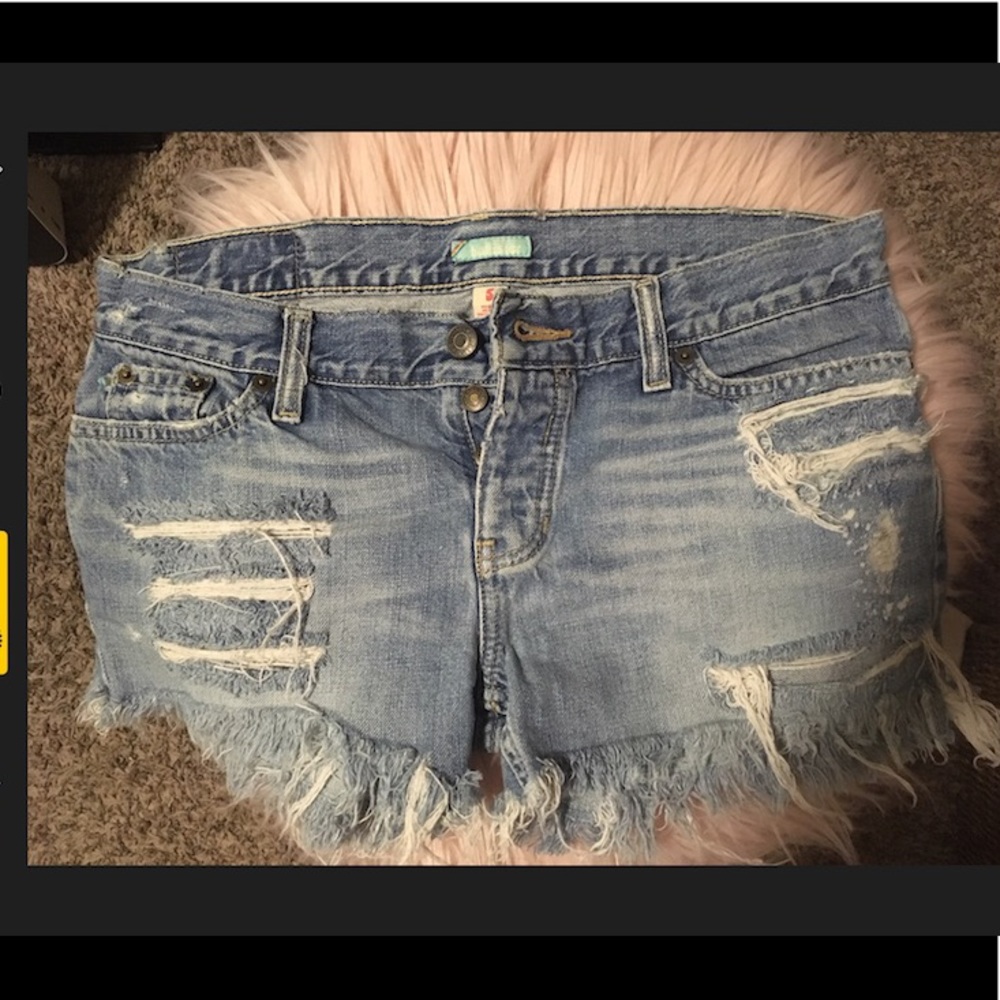 Hollister Ripped Denim Shorts